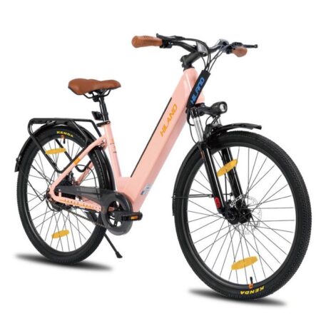 HILAND Vélo électrique adulte avec moteur 250W, vitesse 25KM/H, suspension avant, passage droit,Roas