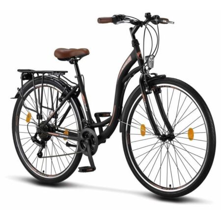 Vélo - Licorne - Stella Premium City Bike - 24, 26 et 28 pouces - Noir - Garçon